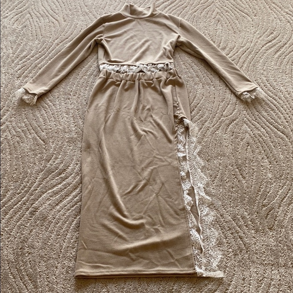 long sleeve top and skirt set